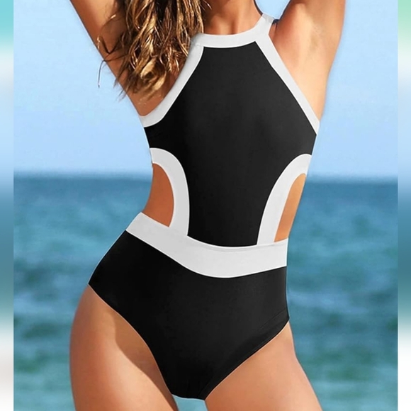HOLPICK One Piece Cut Out Swimsuit - Picture 4 of 8